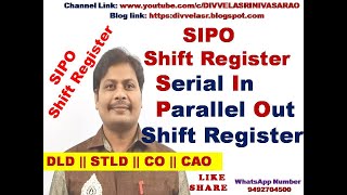 SIPO Shift Register || Serial In Parallel Out Shift Register || SIPO || Shift Register || DLD ||