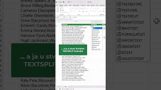 Kako razdvojiti podatke u Excel tabeli? #excelgrasic #exceltips #dataanalytics