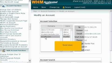 How to modify an account
