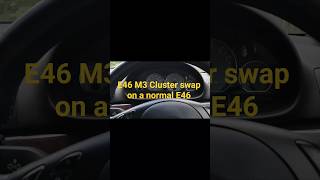 E46 M3 Cluster swap with warm up lights and shiftlights #bmw #E46 #M3cluster