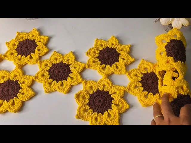 sunflower様 リクエスト 4点 まとめ商品 Sunflower Crochet Table Runner / Production Vlog - YouTube