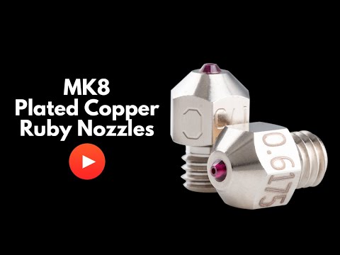 MK8 Plated Copper Ruby Nozzles