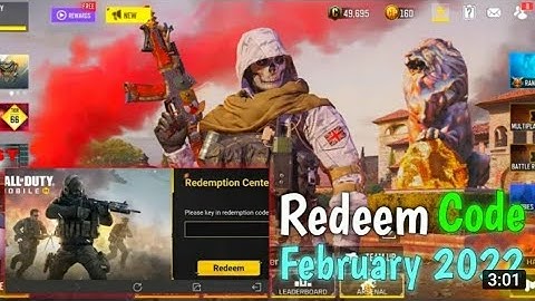 *February 2022* Call Of Duty Mobile 2022 New Redeem Code | Cod Mobile Redeem Code Garena
