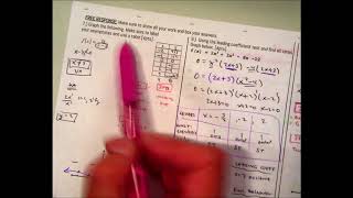 SHS Precalculus Chapter 2 Test (2.1-2.6, no 2.2) 12-15-17 version A