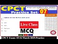 CPCT Live Class-08 Exam Date 15-16 March 2025