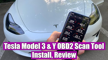 Tesla Model 3 & Y OBD2 Scan Tool Android & iPhone Smartphone Bluetooth -Install Review Konnwei KW902
