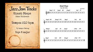 Giant Steps - Jazz Jam Track - B major - 210 BPM - Backing track