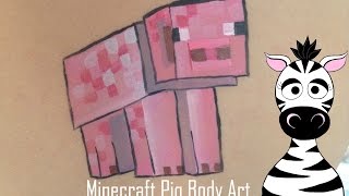 Minecraft Pig Body Art Tutorial (REQUEST)