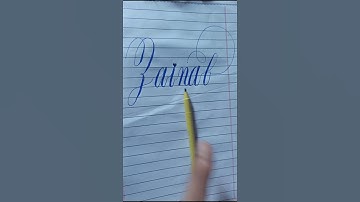 How to write Zainab name with calligraphy#learning #lettering #calligrphylearning #art #artwork