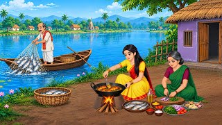 The Poor Fisherman's Fate | Hindi Cartoon Story | Tales | Moral Stories | Cartoon Video | Story |