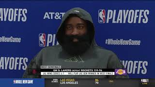 ... james harden post game interview september 12, 2020. #wholenewgame
#nba #2020...