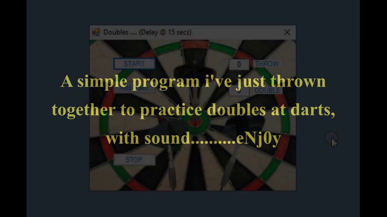 Lockdown Darts..... Doubles Practice (with sound) YouTube
