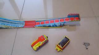 1950's TECHNOFIX Tin Toy - Coal Mine Train No. 294 - Wind-Up Toy - Made in West Germany