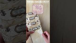 Neutral Botanical Notepad Covers | KILA Create Printables #junkjournalideas #junkjournalprintables