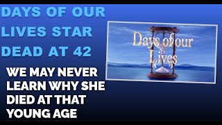 Soap Opera Star Dies Very Suddenly And Unexpectedly At Age 42