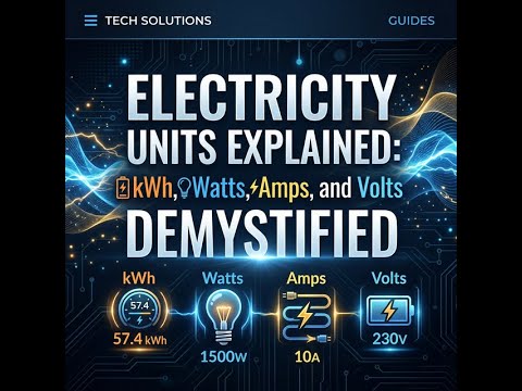Electricity Units: kWh, Watts, Amps, Volts