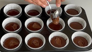 TAM ÖLÇÜLÜ ❗️SUFLE LEZZETİNDE ÇİKOLATALI CUPCAKE🧁TARİFİ Resimi