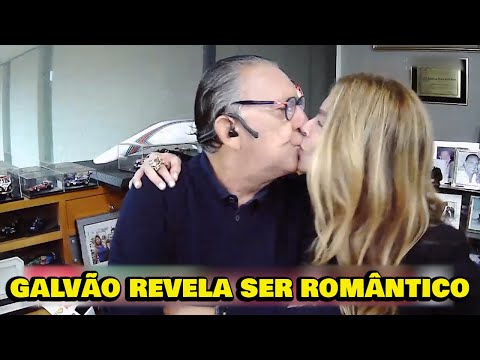 Galvão Bueno revela ser romântico e ganha beijo ao vivo de Desirée