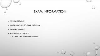BCACP Exam Information