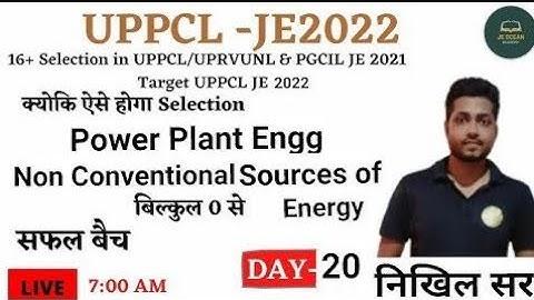 #20 लक्ष्य UPPCL JE 2022 | PPE | Non Conventional Sources Of Energy | 40 Number पक्के | By निखिल सर