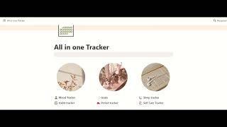 All in one tracker | Notion template screenshot 3