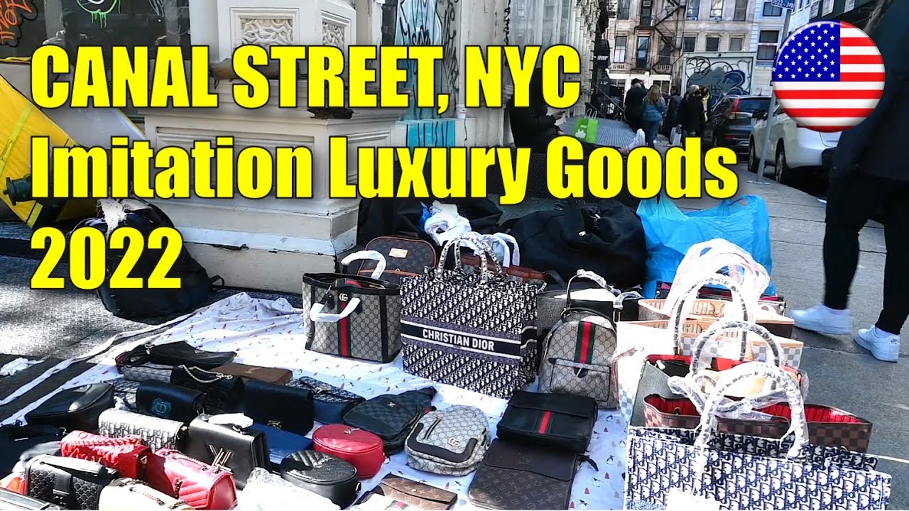 Selling imitation luxury goods on Canal Street, New York City