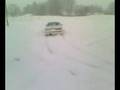 Audi 90 playing in the snow