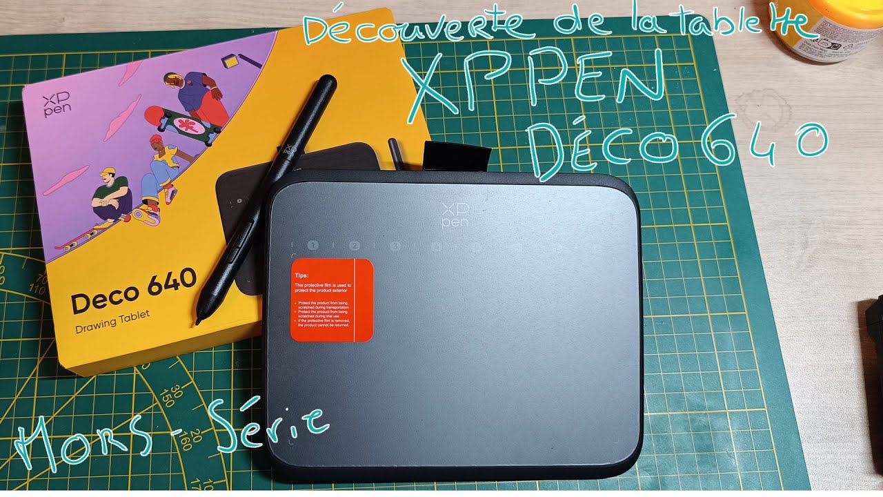 XP-Pen Deco 640 – Tablette Graphique 6x4 Pouces 16384 Niveaux Pression, Sans Écran, Idéale OSU, Dessin Débutant & Signature
