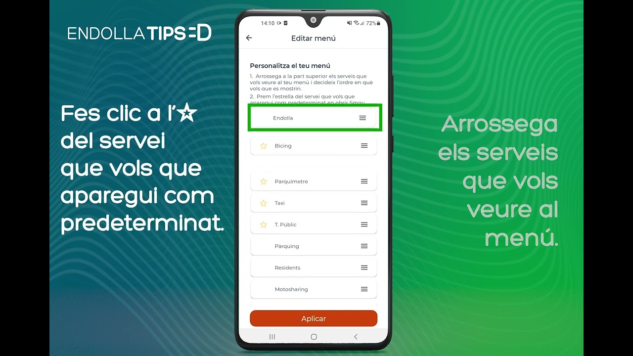 Personalitza el menú SMOU amb Endolla Barcelona