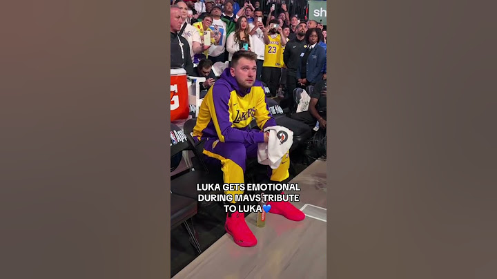 "Luka gets emotional during mavs tribute to luka💙#lukadoncic#maverick