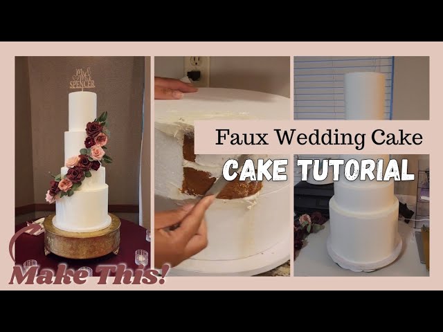 DIY DOLLAR TREE FAUX CAKE TUTORIAL 🍰HOW TO MAKE A FAKE CAKE ON A