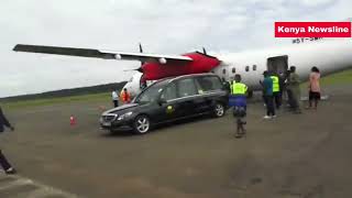 Watch Situation at Eldoret airport as the body of MP Johanna Ngeno was airlifted to Nairobi