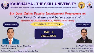 ATAL FDP - Cyber Threat Intelligence and Defense Mechanisms-28/10/2025