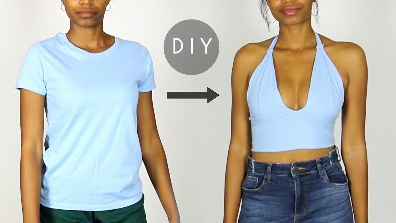 Diy Halter Bralette Crop Top Beginners Sewing Youtube