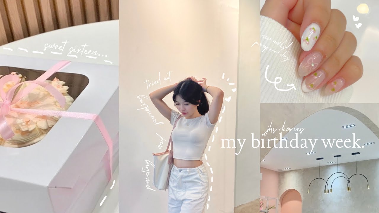 KELLArchives 📂: my birthday week, journaling, painting, new nails, vising a cafe, pampered day 🍓🍰