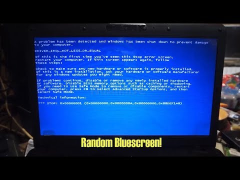 niebieski ekran projektora śmierci na laptopie toshiba