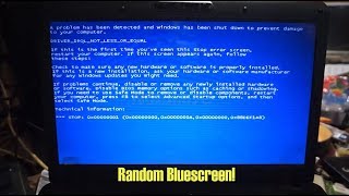 How To Solve Random Bluescreen Toshiba C640 When Booting Windows 7