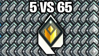 I put 5 Radiants VS 65 Silver Players, Who Wins?