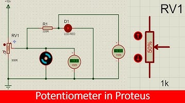 how to use potentiometer in Proteus tutorial