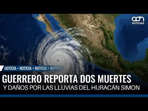 Huracán Simon deja al menos dos muertos en Guerrero