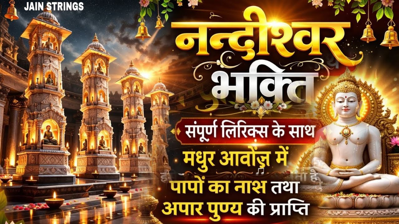 Nandishwar Bhakti | नन्दीश्वर भक्ति लिरिक्स | अष्टान्हिका स्पेशल | देवो जैसी सम्पदा