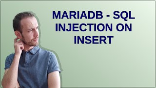 Dba: MariaDB - SQL Injection on insert