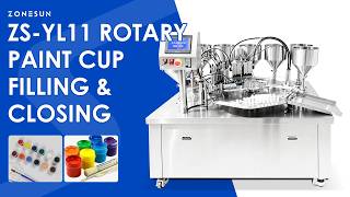 Zonesun Zs-Yl11 Automatic Rotary Paint Filling And Sealing Machine For Chemical Products