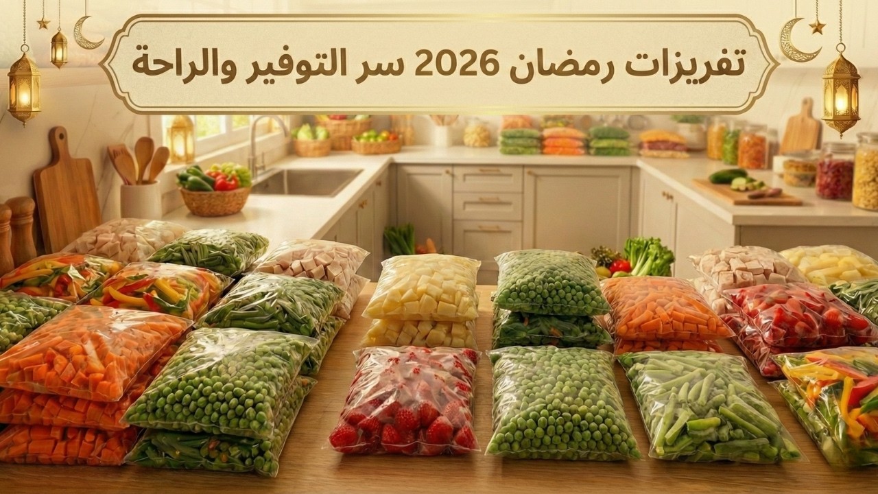 تفريزات رمضان 2026 ❤️الطريقة الصح لتفريز كل أنواع الخضار والفاكهة من السنة للسنة✨هتوفر عليكي فلوسك 💰