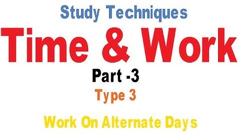 Time And Work Problems Shortcut And Tricks  [In Hindi] Part -3