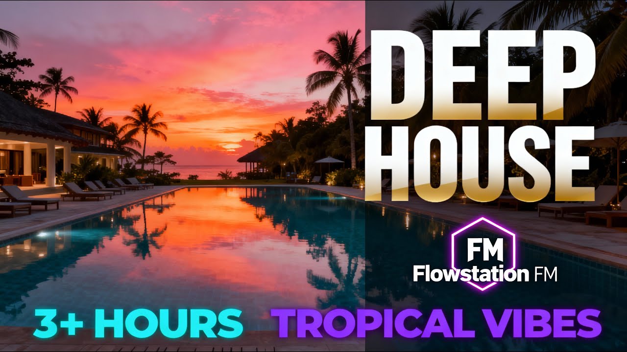 Deep House Tropical Focus 2025 | Best Productivity & Energy Mix | 3+ Hour Journey | Flowstation FM