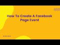 How To Create A Facebook Page Event