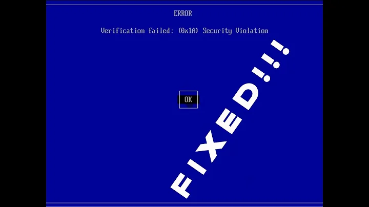 verification failed (0x1A) security violation