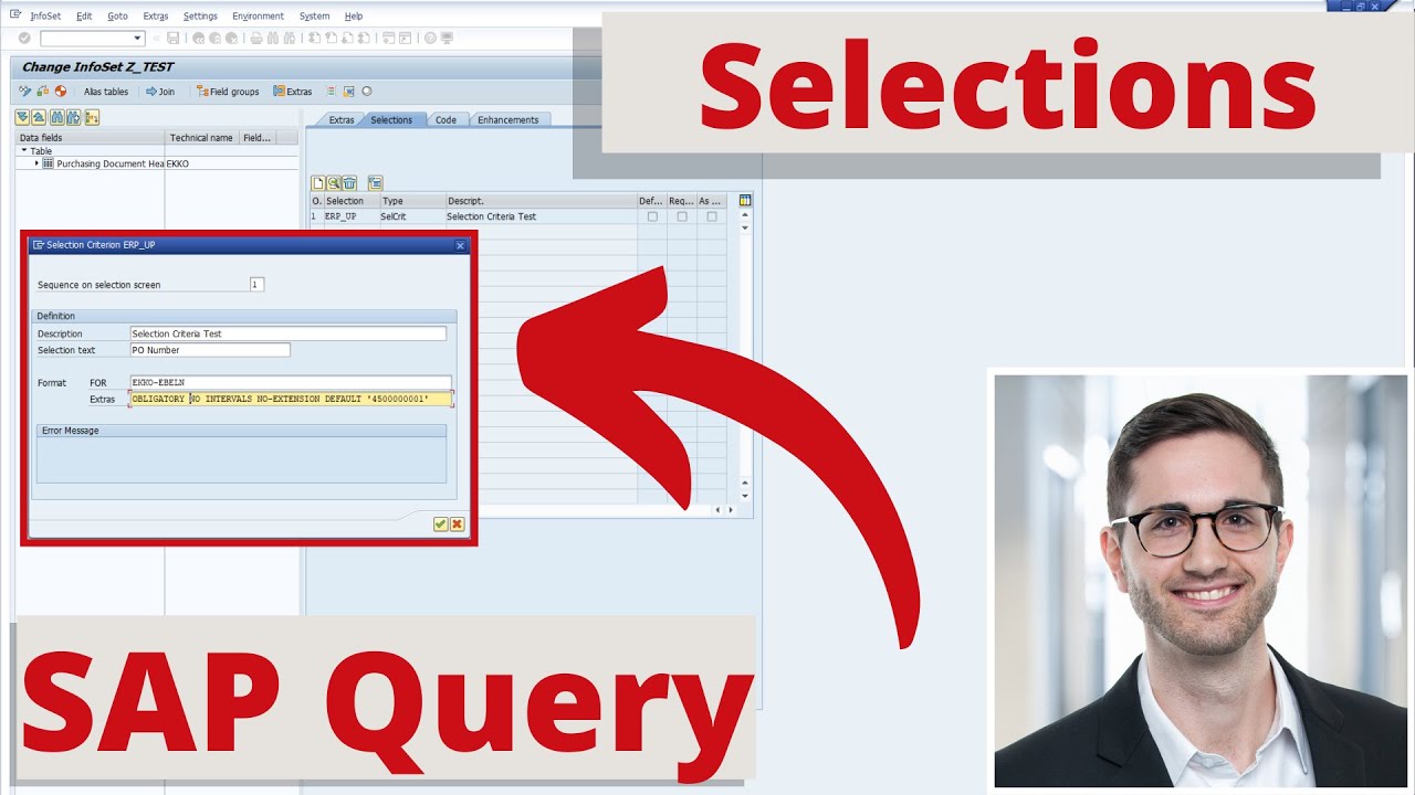 SAP Query - Extras for the Selection Criterias and Parameters - YouTube