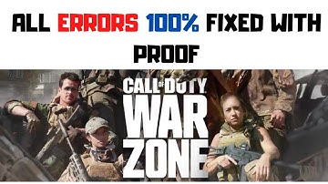 Call Of Duty War Zone All Errors Fixed 100% - Dev Error,  Directx Error, Fatal Error, Startup Error